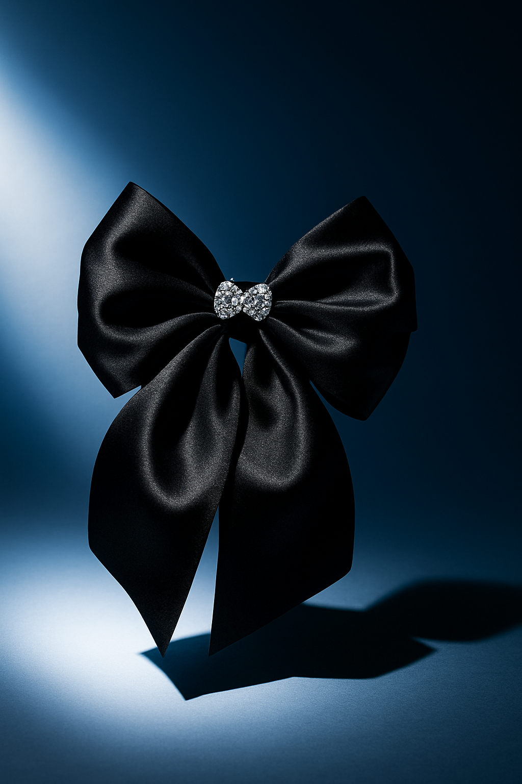 Sienna Bow – Luxury Black Satin Statement Hair Bow