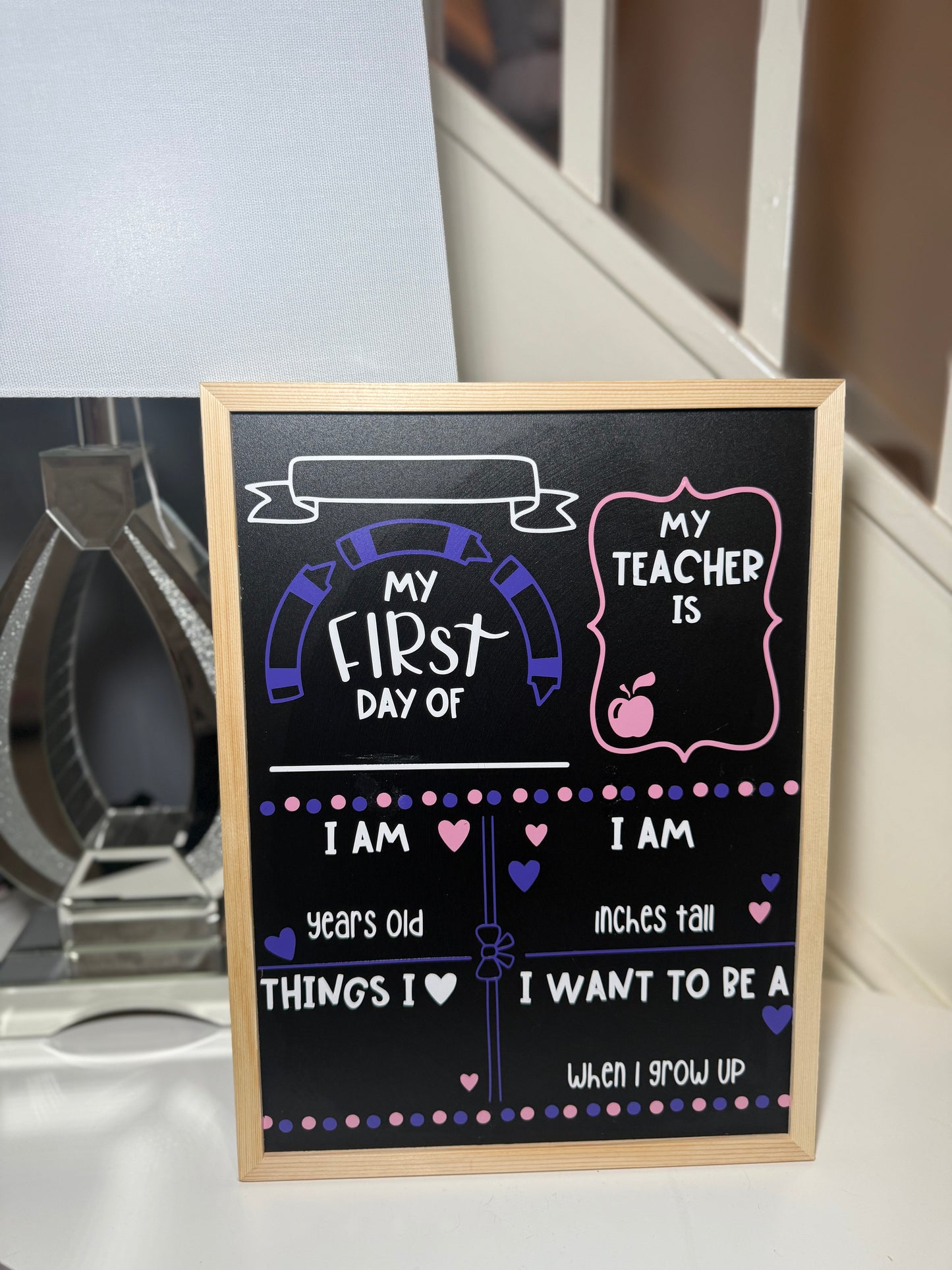 Reusable First Day of School Chalkboard Sign – Kids Photo Prop & Back to School Keepsake