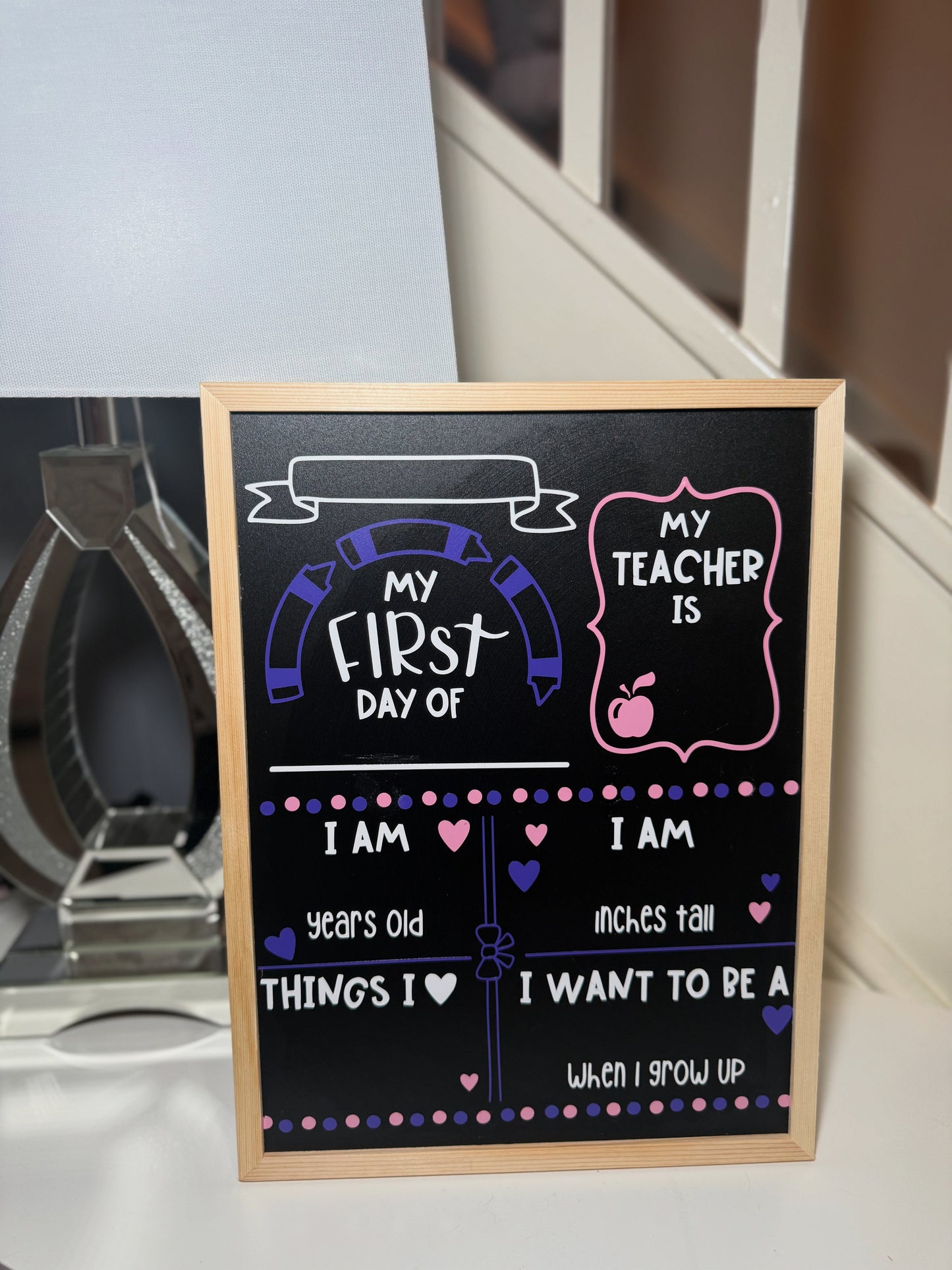 Reusable First Day of School Chalkboard Sign – Kids Photo Prop & Back to School Keepsake