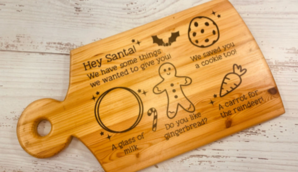 Personalised Christmas Santa Cookie Plate – Custom Festive Gift