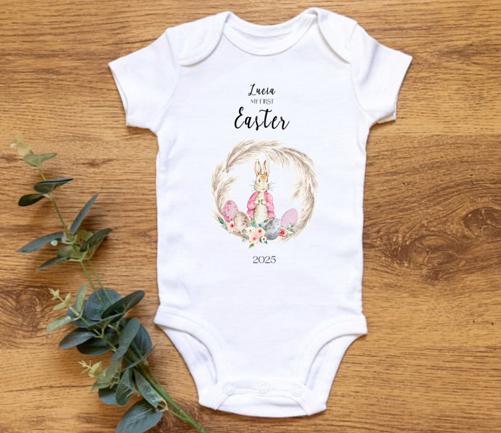Personalised “My First Easter” Baby Grow – 2025 Keepsake Outfit