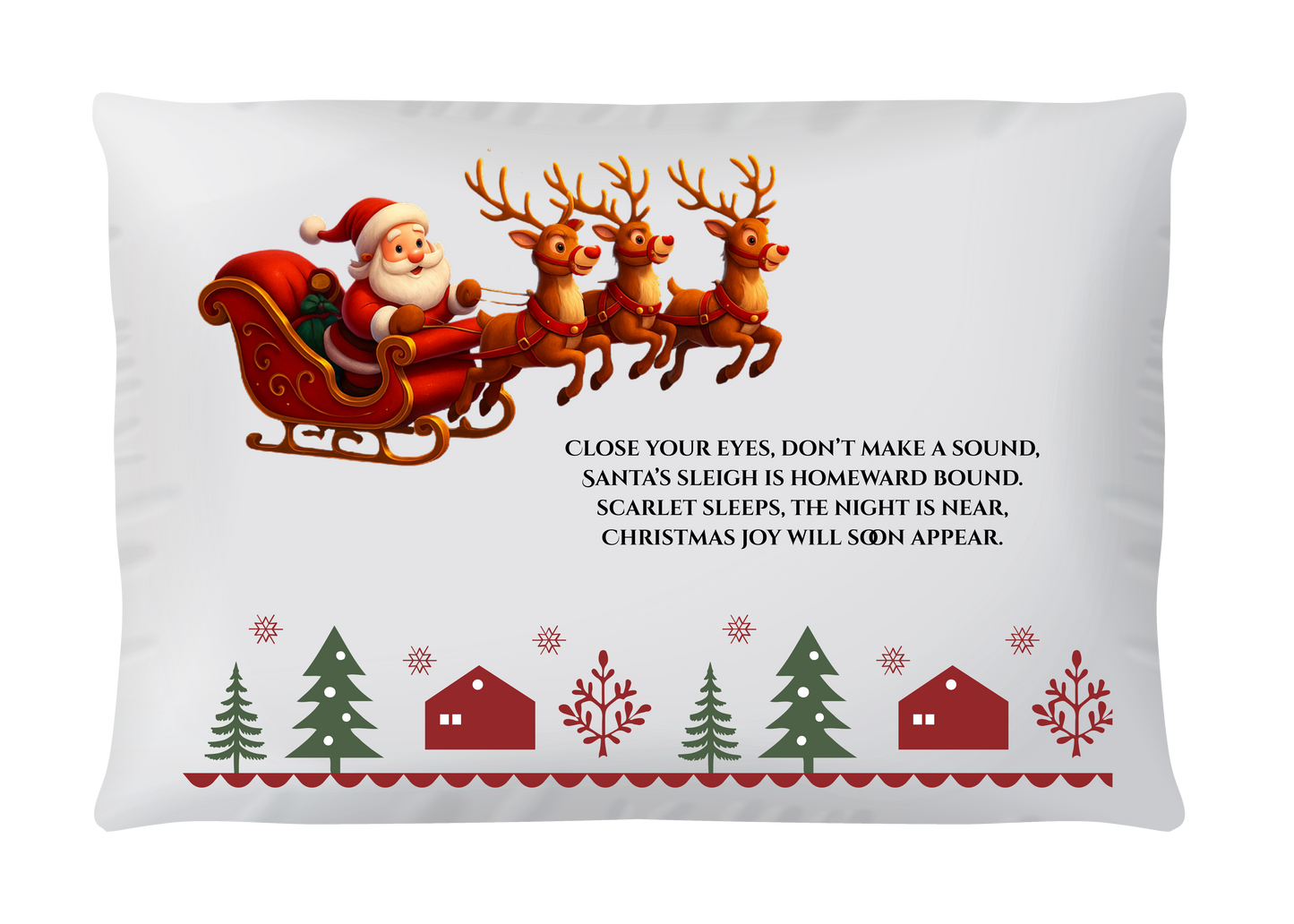 Personalised Santa Stop Here Pillowcase