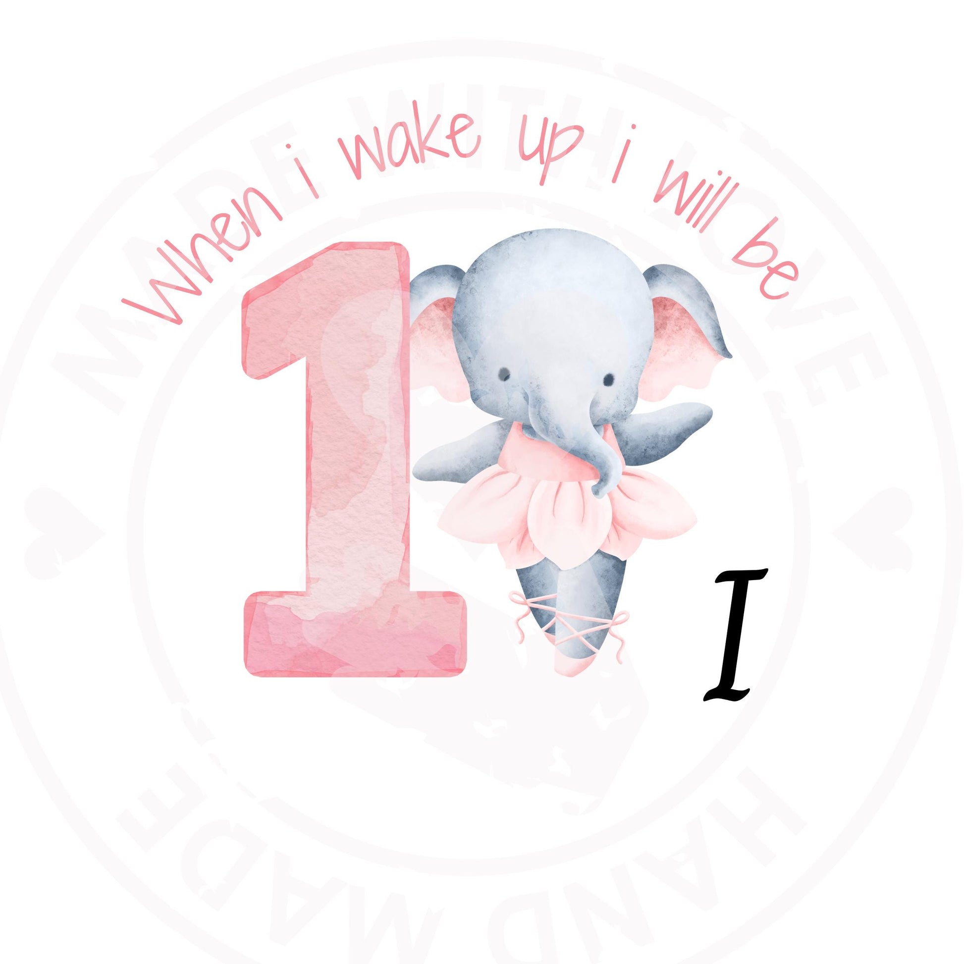 Personalized 1st Birthday DTF Iron-On Transfer: Teddy & Elephant Design
