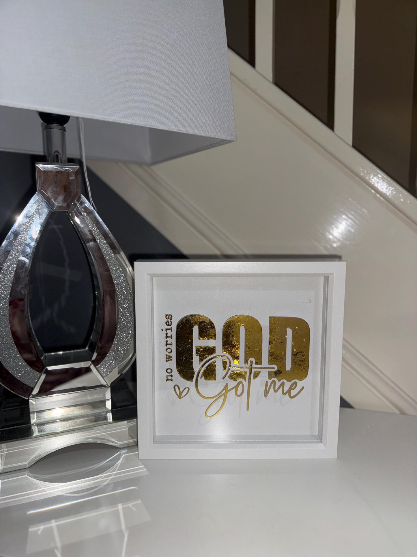 Gold Scripture Shadow Box Frame: Christian Inspirational Home Decor