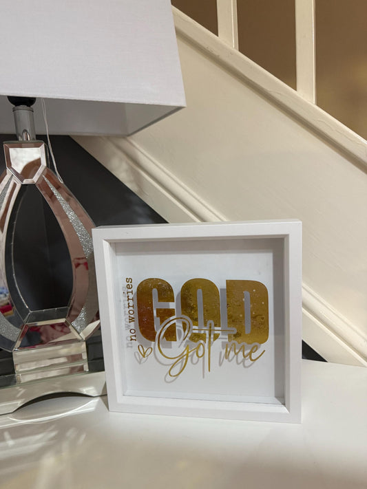 Gold Scripture Shadow Box Frame: Christian Inspirational Home Decor