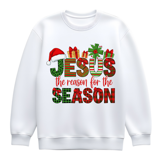 Jesus The Reason for the Season Christmas Sweatshirt – Christian Festive Jumper