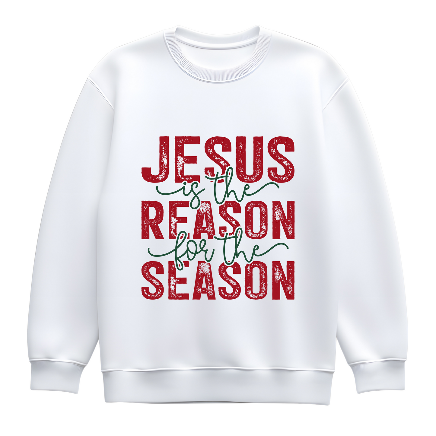 Jesus is the Reason for the Season Christmas Sweatshirt – Christian Holiday Jumper