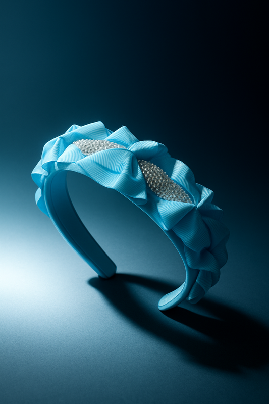 Aurora Headband – Crystal Blue Luxe Statement Piece