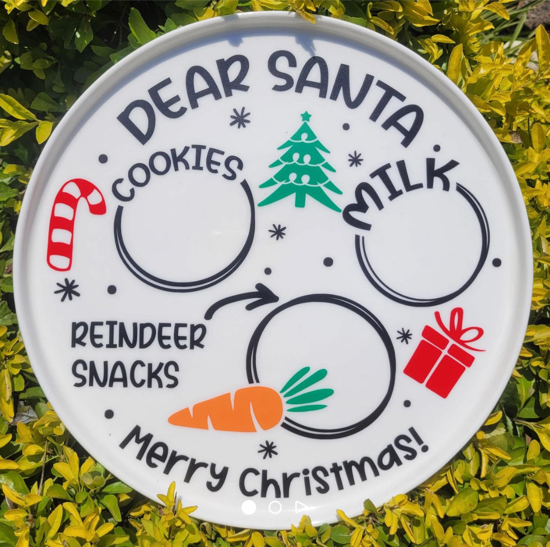 Personalised Christmas Santa Cookie Plate – Custom Festive Gift