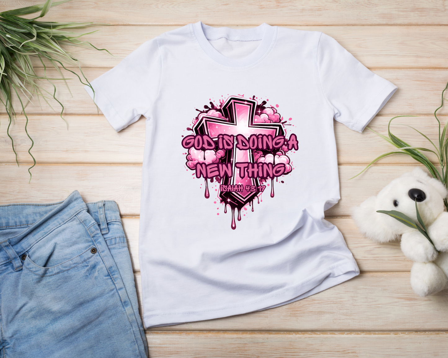 God Is Doing A New Thing Tee (Isaiah 43:19) — Limited Drop
