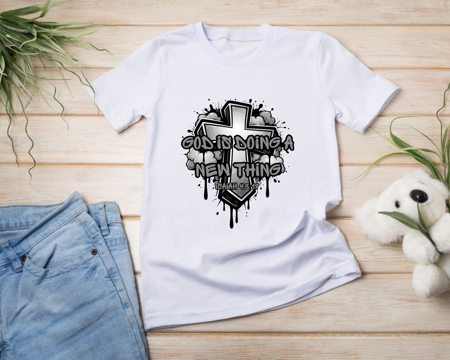 God Is Doing A New Thing Tee (Isaiah 43:19) — Limited Drop